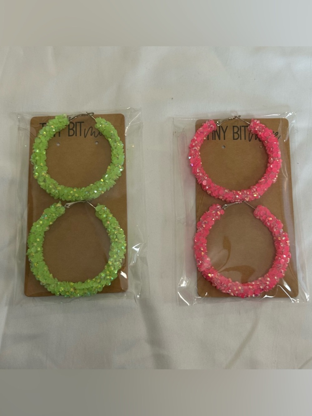 Blingy hoop earrings
